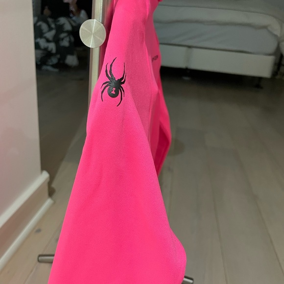 Spyder. Hot pink half zip mid layer. Girls size Large - Picture 4 of 4
